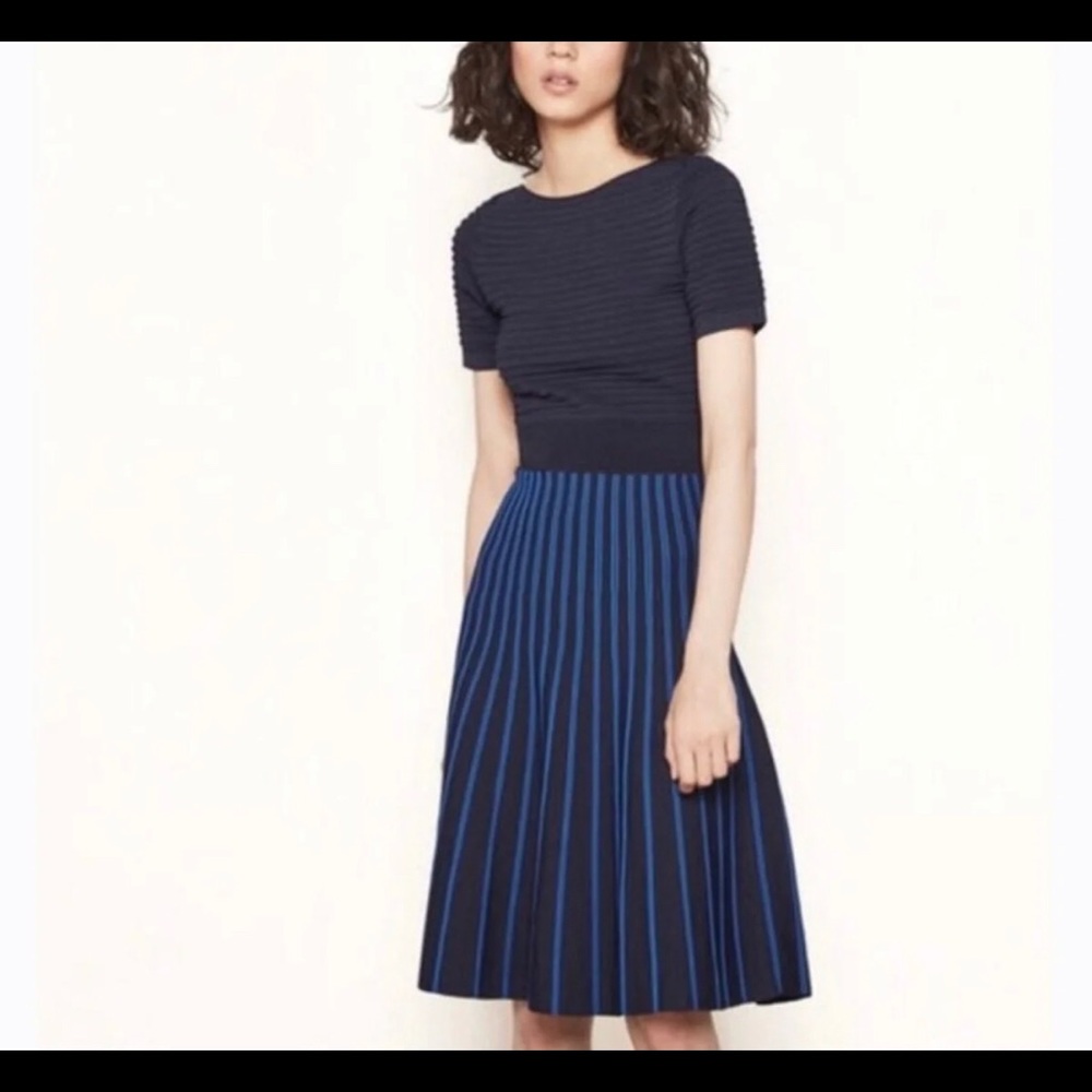 Maje Pleated Midi Skirt
